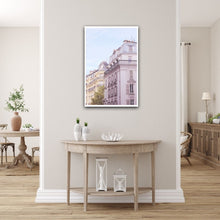 Load image into Gallery viewer, Seventh 7th arrondissement Haussmann buildings near the Eiffel Tower Paris France pastel pink