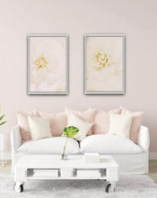 Load image into Gallery viewer, White dahlia macro closeup wall art photography decor living room
