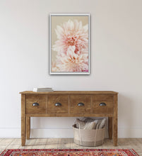 Load image into Gallery viewer, cafe au lait pink dinner plate dahlia wall art photography macro closeup