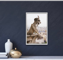 Load image into Gallery viewer, cathedral of Notre Dame de Paris Chimera Gargoyle rooftops photography wall art