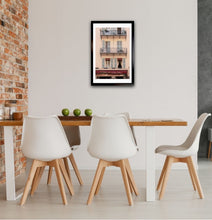 Load image into Gallery viewer, Le grand Balcon restaurant in old town Nice, Côte d’Azur French Riviera South of France blue shutters balconies wall art photography