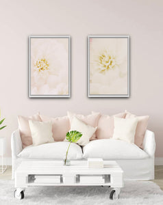 White dahlia macro closeup wall art photography decor living room 