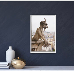 cathedral of Notre Dame de Paris Chimera Gargoyle rooftops photography wall art