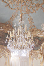 Load image into Gallery viewer, Chandelier and ceiling at the Hôtel de Soubise, Le Marais, Paris France photograph
