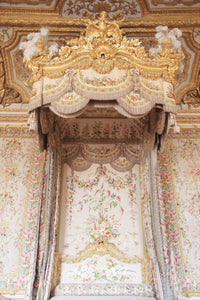 chambre de la Reine, Queen Marie Antoinette's bedroom in the Chateau of Versailles, Paris France. wall decor photography art